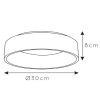 Plafon do jadalni Talowe 46100/20/31 Lucide LED 20W 3000K metalowy biały