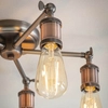 Retro lampa sufitowa Hal 76336 Endon do salonu metalowa miedziana 