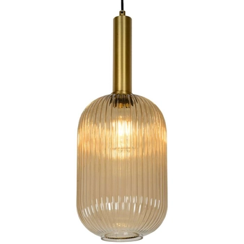 LAMPA wisząca MALOTO  45386/20/62 Lucide szklana OPRAWA loftowy zwis bursztynowy mosiądz