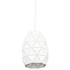 LAMPA wisząca HARLEY MDM-3480/1 W Italux metalowa OPRAWA geometryczny zwis biały