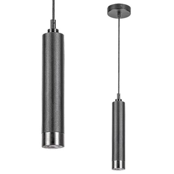 Nowoczesna LAMPA wisząca ZIRCON 5076 Rabalux minimalistyczny ZWIS tuba metalowa czarna