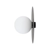 Szklana ścienna lampa SATURN czarna biała metalowa 1xG9 okrągła kula ball  12436