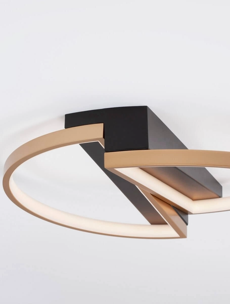 Ściemnialna lampa sufitowa Croix LED 28W 3000K czarna złota