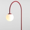Kulista lampa stołowa Una 1116B15 szklana kula czerwona biała