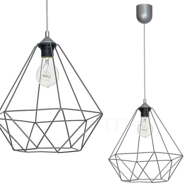 Druciana LAMPA wisząca BASKET 7214 Milagro metalowa OPRAWA zwis klatka loft czarna