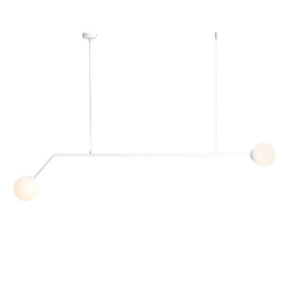 Modernistyczna lampa wisząca PURE 1064H Aldex szklane kule zwis biały