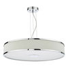 Okrągła lampa wisząca Alvaro ALV1733 materiałowa chrom kość słoniowa