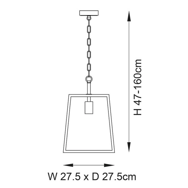 Lampa wisząca do salonu Hurst 101541 szklana czarny przezroczysty
