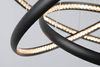 Lampa wisząca glamour Brighton pierścienie LED 55W 3000K czarne