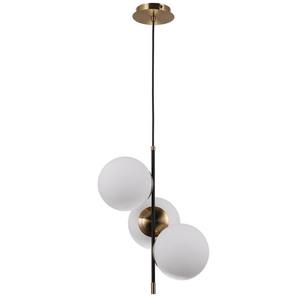 Lampa wisząca Stelia balls nad łóżko balls mosiądz czarna