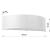 LAMPA ścienna SKALA SL.0763 abażurowa OPRAWA półokrągły kinkiet biały