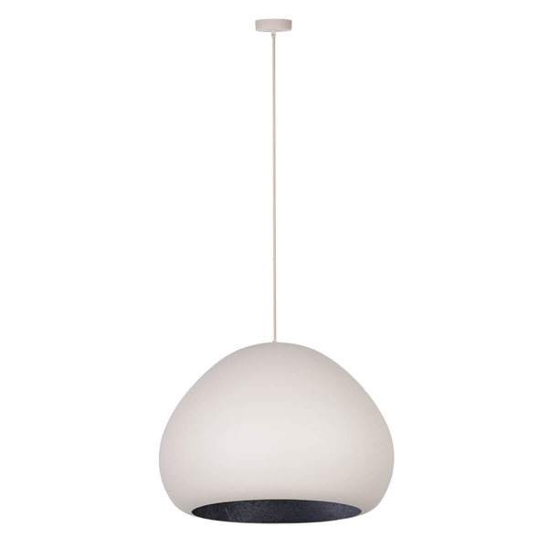 Wisząca lampa do salonu Lava 41083 Sigma półokrąg zwis beżowa czarna