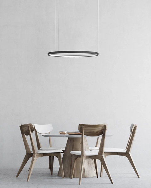 Zwisowa lampa ledowa Agnes AZ5019 48W ring czarna