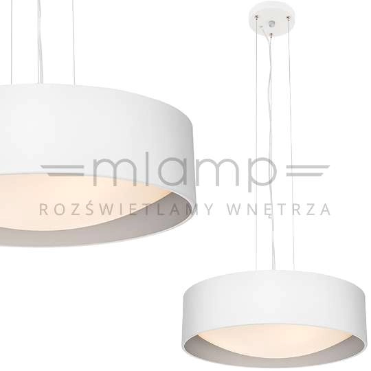 LAMPA wisząca VERO 10450301 Kaspa okrągła OPRAWA metalowy zwis biały