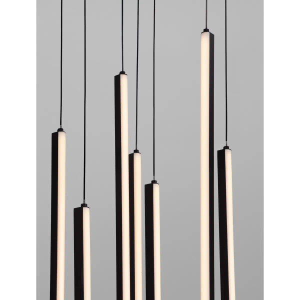 Wisząca lampa sople JAVALTO LE45448 LED 48W 3200K tuby metalowe czarne