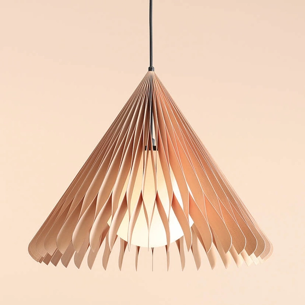 Lampa zwisająca boho SUN 1140G_M Aldex do jadalni drewniana