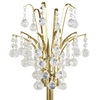 Glamour LAMPA stołowa 6247/1D TR Elem szklana LAMPKA stojąca z kryształkami na biurko złota przezroczysta