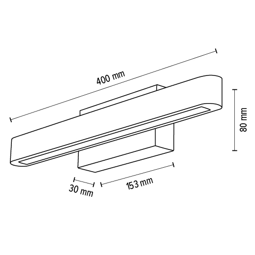 Ścienna lampa FORESTIER 25716104 eko LED 5,5W 3000K belka drewno czarna