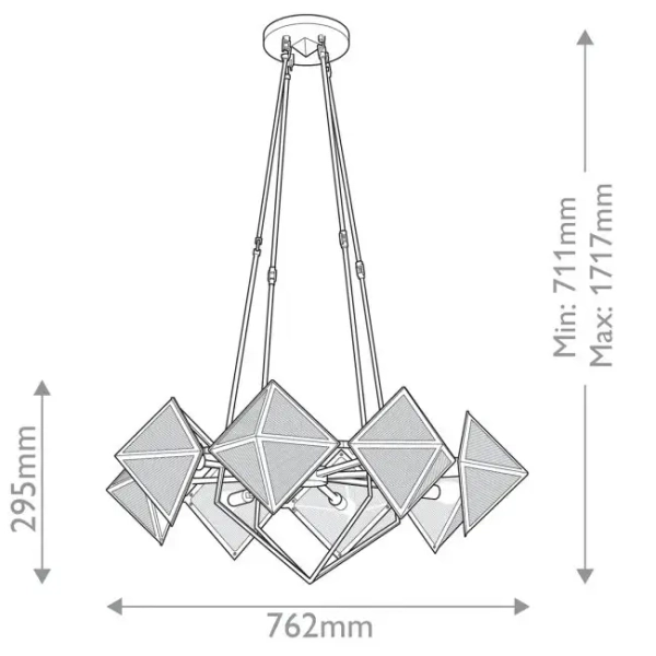 Modernistyczna wisząca lampa Cairo QN-CAIRO8-UBZ-CR szklany czarny
