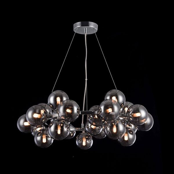 LAMPA wisząca DALLAS MOD548PL-25CH Maytoni szklana OPRAWA modernistyczny ZWIS molekuły chrom przydymione