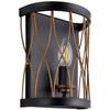 Metalowy kinkiet Heston 61499 Endon lampion tuba świeczka czarna