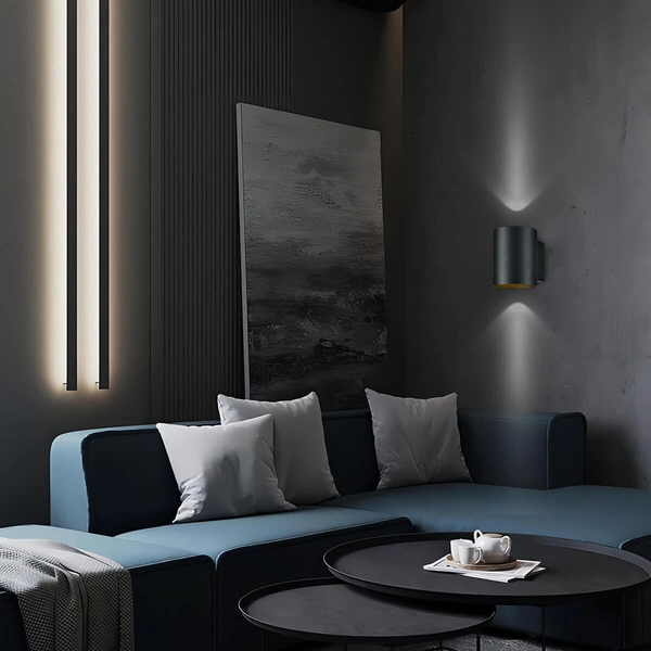 Ścienna lampa tuba Oregon LP-106/1W BK/GD metalowa czarna złota