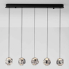 Ledowa lampa zwis CHEPEN LE44644 25W 3000K wielopunktowa czarny chrom