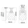 Kinkiet LAMPA ścienna Plantation HK-PLANT-BATH-PL Elstead Hinkley łazienkowa OPRAWA szklany ananas IP44 nikiel