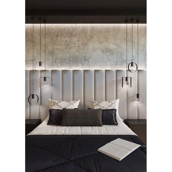 Lampa wisząca metalowa ORTIGA 5155 Shilo ramka czarna