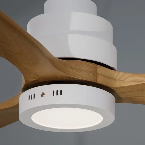 Plafon z wentylatorem SEGOVIA LE42554 Luces Exclusivas LED 12W 3000K ekologiczny drewno biały