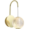 Kinkiet LAMPA glamour ROSARIO WL-12220121-1A-GD Italux okrągła OPRAWA ścienna LED 4,2W 3000K szklana przezroczysta
