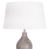 Abażurowa lampa stołowa Lofty 4001840-6508 By Rydens do salonu biała srebrna