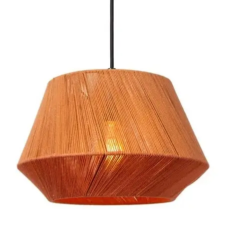 Zwisowa lampa z abażurem Jessica 10421/30/73 Lucide tkaninowa beżowa czarna