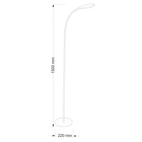 LAMPA podłogowa SWAN 306043 Polux stojąca OPRAWA LED 6,5W 3000K metalowa z elastyczną główką biała