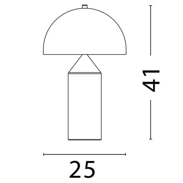 Stojąca lampa stołowa grzybek ABABAY LE44685 na komodę czarny