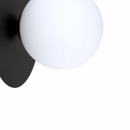 Czarna lampa ścienna Roma LP-1345/1W BK Light Prestige kula szklana nad lustro