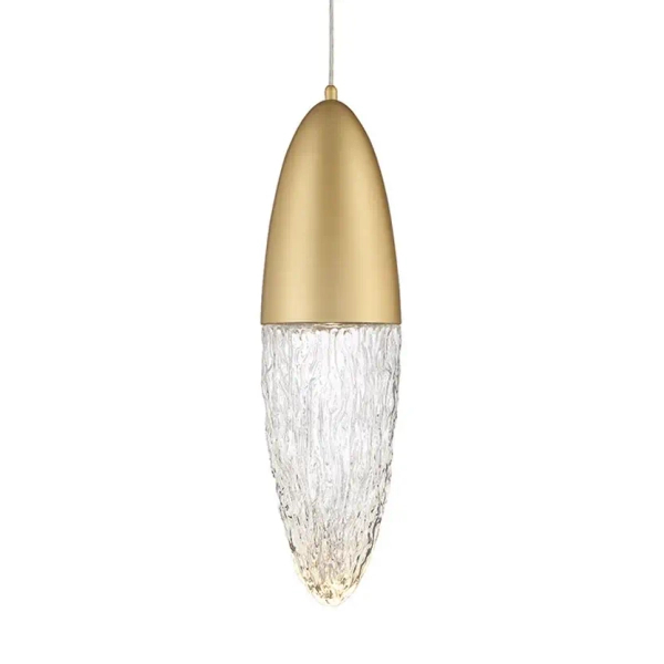 Szklana lampa wisząca Ecrou QN-ECROU-1P-BG LED 10W 3000K do salonu złoty