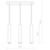 Wisząca lampa loftowa Eye 6481 metalowe tuby na listwie białe