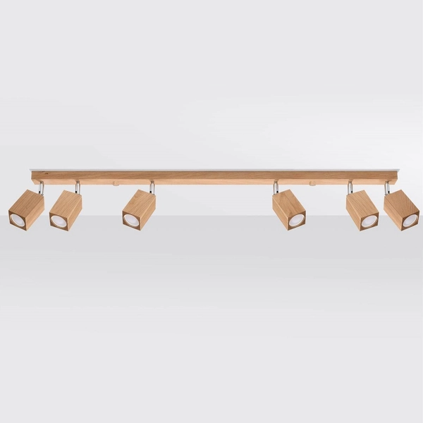 Sufitowa lampa skandynawska SL.1039 z regulacją drewniana