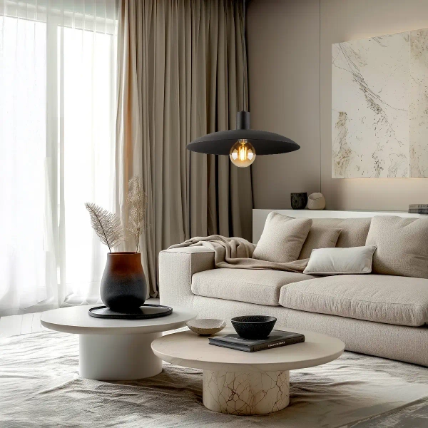 Wisząca lampa na kablu Astra 10712 owalny abażur nad stół czarny