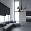 LAMPA wisząca POGGI PND-28028-4D Italux szklana OPRAWA zwis kule balls czarne przydymione