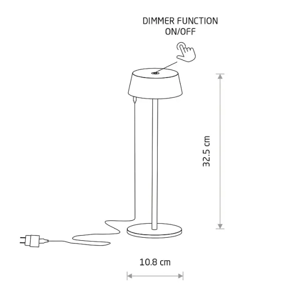 Zewnętrzna stołowa lampa AMY 11533 LED 2W 3000K IP54 piaskowy