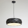 LAMPA wisząca REUS LP-8069/1P BK Light Prestige metalowa OPRAWA geometryczna zwis okrągły czarny
