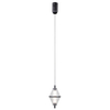 Wisząca lampa Fuente PND-34395-1-BK LED 5W 3000K szkło czarny przezroczysty