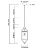 Wisząca lampka nocna Zundo Satin Nikiel 20 OR85853 nikiel