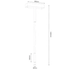 Wisząca lampa futurystyczna ALHA 9069 Shilo LED 15W LED 3000K czarna