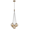Lampa zwisowa do sypialni Perlos PND-54456-5-HB-AMB Italux mosiądz