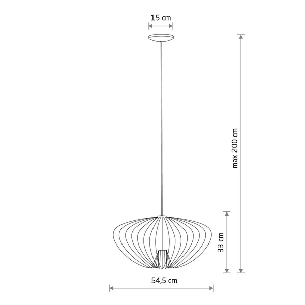 Zwisająca lampa kuchenna Pumpkin 11245 Nowodvorski druciana jedwabisty grafit