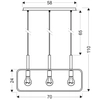 Wisząca LAMPA loftowa Frame 33-73532 Candellux skandynawska OPRAWA metalowy ZWIS ramka biała