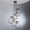 Industrialna wisząca lampa Tower TOW0622 metalowa do salonu czarny